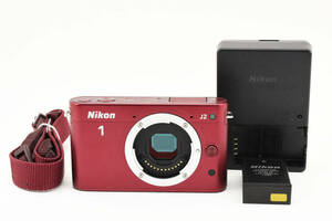 【極上美品★】シャッター&フラッシュOK！ニコン NIKON 1 J2 ボディ レッド #M10366