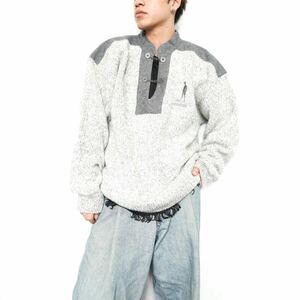 EU VINTAGE DEVOLD CHAIN DESIGN NORDIC KNIT Made in NORWAY/ヨーロッパ古着チェーンデザインノルディックニット