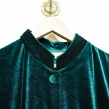 USA VINTAGE AMANDA SMITH FRONT BUTTON DESIGN VELOUR LONG ONE PIECE/アメリカ古着フロントボタンデザインベロアロングワンピース_画像8