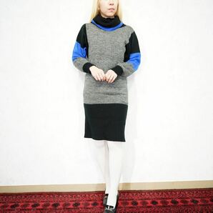 USA VINTAGE DRESSY TESSY HIGH NECK DESIGN KNIT ONE PIECE/アメリカ古着ハイネックデザインニットワンピース