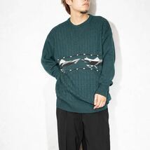 EU VINTAGE SEra PATTERNED DESIGN KNIT MADE IN TURKEY/ヨーロッパ古着柄デザインニット_画像1