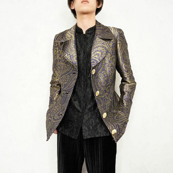 EU VINTAGE NIMA GRITTER DESIGN EMBROIDER JACKET/ヨーロッパ古着グリッターデザイン刺繍ジャケット