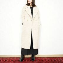 USA VINTAGE YLISTYLE MOHAIR LIKE WOOL DESIGN COAT/アメリカ古着モヘア風ウールデザインコート_画像2