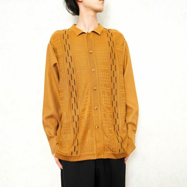 *SPECIAL ITEM* USA VINTAGE KNIT SWITCHED DESIGN OVER SHIRT/アメリカ古着ニット切替デザインオーバーシャツ