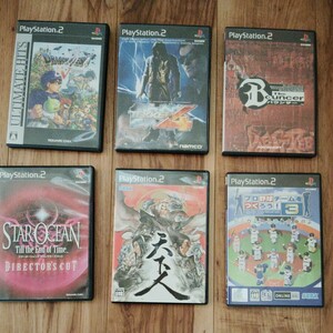 PS2ゲーム6個セット(プロ野球チームを作ろう3、スターオーシャン、天下人、バウンサー、鉄拳4、ドラゴンクエストV 天空の花嫁)