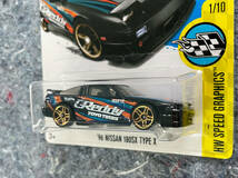 2016 Hot Wheels '96 Nissan 180SX Type X Greddy ホットウィール 日産 シルビア ワンビア シルエイティ グレッディ 黒 北米仕様 USDM JDM_画像2