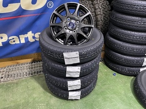 K370　145/80R12　80/78N新品アルミホイール4本セット送料込み即決2024年製造ダンロップティラードイータ