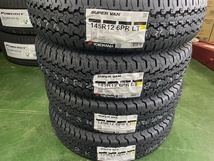 ヨコハマタイヤY355　145R12 6PR(145/80R12　80/78N)新品スズキ純正スチールホイール４本セットスーパーバン送料込即決30000円2023年製造_画像3