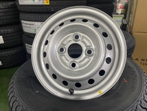 ヨコハマタイヤY355　145R12 6PR(145/80R12　80/78N)新品スズキ純正スチールホイール４本セットスーパーバン送料込即決30000円2023年製造_画像2