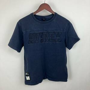 AVIREX アヴィレックス 半袖 Tシャツ メンズ Mサイズ ネイビー ロゴ カジュアル スポーツ トレーニング ゴルフ ウェア FA342