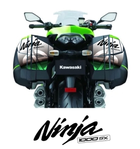 [新品 未使用]Ninja 1000SX 2019-2024年対応!左右サイドボックス サイドケース 後方 反射デカール グラフィック 韓国製品(血液型無料1枚)