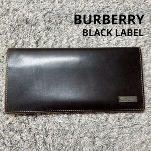 BURBERRY BLACK LABEL バーバリー 長財布 レザー