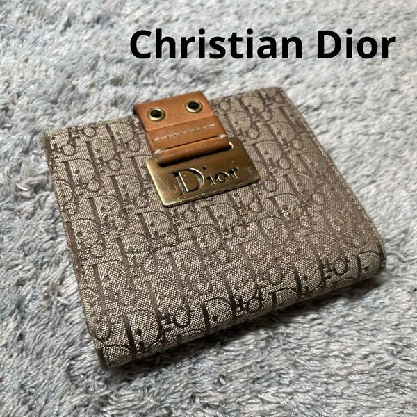 Christian Dior ディオール 折り財布 トロッター ゴールド金具