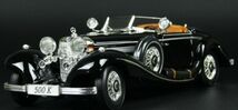 ※名車 クオリティ※メルセデス ベンツ 車 1936年式 クラシックカー 500K Meritor Figure 1:18 レトロ ノスタルジック 合金車モデル 0063黒_画像1