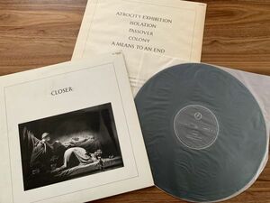 LP レコード 日本盤 ◆ JOY DIVISION ジョイ・ディヴィジョン / Closer クローサー / YX-7338-AX / Factory Records 84'