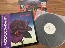 LP レコード 日本盤 帯付 Promo 見本盤 ◆ THIN LIZZY シン・リジィ / Black Rose A Rock Legend ブラック・ローズ / RJ-7587 / Vertigo_画像1