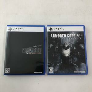 【1円～】PS5ソフト 2本セット売り ファイナルファンタジーⅦ REBIRTH、ARMORED COREⅥ【中古品】