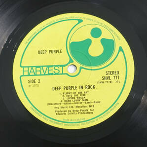 UK Original 初回 HARVEST SHVL 777 Deep Purple in Rock MAT: A2/B1の画像6