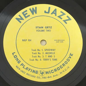 極美! NEW JAZZ NJLP 104 オリジナル STAN GETZ TENOR SAX STARS VOL2 DG/Flat Edgeの画像4