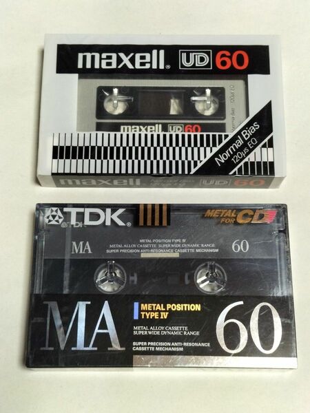 TDK MA60 メタルポジション MA-60Mとmaxell マクセル UD60 の2本セット