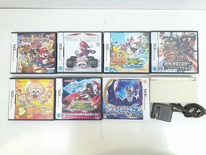 W273-N29-2971 Nintendo DS Lite USG-001 本体 + DS,3DS ソフト 7点 まとめ 通電確認済 現状品③