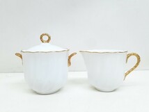 W158-N36-1446 Noritake ノリタケ ダイヤモンドコレクション カップ＆ソーサー 6客 クリーマー シュガーポット デミタスカップ 現状品③_画像8