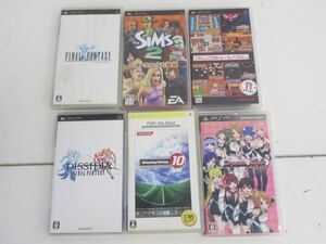 W123-N38-161 PSP ソフトまとめ ファイナルファンタジー DISSIDIA SIMS2 ナムコミュージアム Dream Club ウィニングイレブン10 現状品①