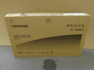 W061-N37-798■ 未開封 TOSHIBA 東芝 REGZA 50型液晶液晶テレビ 50C350X 4K テレビ 現状品①