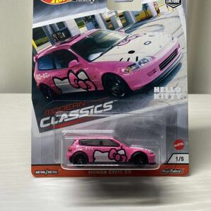 ホットウィール プレミアム CAR CULTURE MODERN CLASSICS HONDA CIVIC EG HELLO KITTY /モダン クラシックス ホンダ シビック ハローキティの画像1