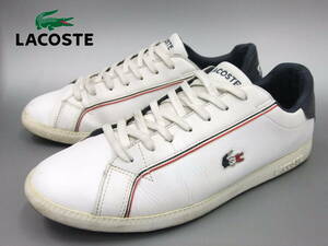 ■LACOSTE■スニーカー 白×紺×赤 28.5cm USA10.5 トリコロール 靴 ラコステ