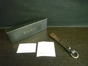 TSA-01130-03 GUCCI グッチ キーリング キーホルダー レザー 革 箱付