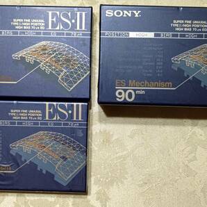 当時物 日本製 カセットテープ ハイポジション 4本セット SONY ES・Ⅱ（90×２，64×１，54×１）未開封の画像1