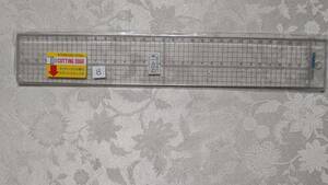 B 当時物 カッティングに必要なステンレスエッジ付 定規 30cm×5㎝ 方眼 stainless steel cutting edge ruler 未開封