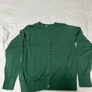 UVカットクルーネックカーディガン　S size GREEN UNIQLO