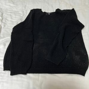 UNIQLO 3Dメッシュクルーセーター　M size ブラック セーター