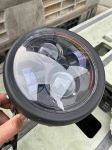 バイク用　LEDヘッドライト　艶消し黒 