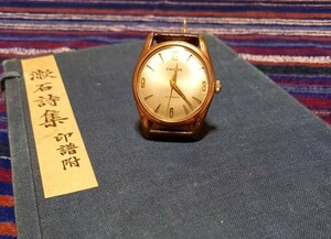 CROTON(クロトン）１９６０年代製　自動巻き手巻き兼用　以前のプリント出力付　裏蓋にSWISS刻印有　文字盤色剥げ有り