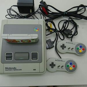 動作品 スーパーファミコン SFC 本体 スーファミ コントローラー 2個 パワプロ ソフト1本 セット◆ /ガ 229-6