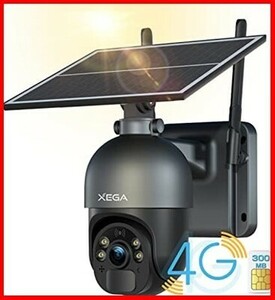 【送料無料】【 WiFi不要・4G LTE 】 XEGA 防犯カメラ 屋外 ソーラー 電源不要 SIMカード付属 300Mデータ