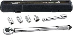 【送料無料】トルクレンチセット 差込角12.7mm(1/2インチ)ソケット3個付(/17/19/21アダプター/mm)12.7sq