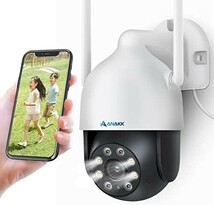 【送料無料】【単品使用/増設用・360°PTZ機能搭載】 防犯カメラ 屋外 ワイヤレス Anakk PTZカメラ パンチルト機能_画像1