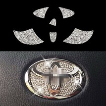 ステアリングホイールロゴキャップ トヨタ用 DIY ダイヤモンドクリスタル キラキラ_画像1