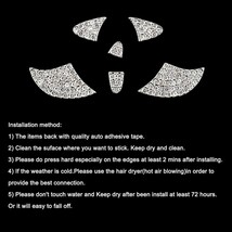ステアリングホイールロゴキャップ トヨタ用 DIY ダイヤモンドクリスタル キラキラ_画像2