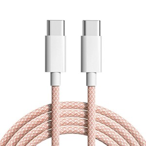 【送料無料】ピンク 2M iPhone15シリーズ対応 USB-C to USB-C ケーブル PD対応 60W 3A 急速充電 多機種対応