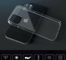 送料無料　iPhone13PRO 用ケース クリア 透明 tpu シリコン スリム 薄型 ソフト スマホケース 耐衝撃 黄変防止 一体型 人気 携帯カバー_画像8