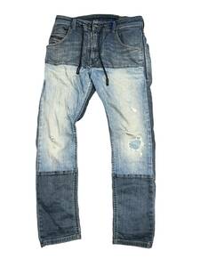 お03-101eJUN//【現状品】DIESEL デニムスエットパンツ 26サイズ 洗濯済 ファッション 詳細不明 1円スタート 古着 