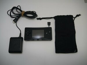 ゲームボーイミクロ　ブラック　本体　アダプター　付属ケース　動作品　中古　　