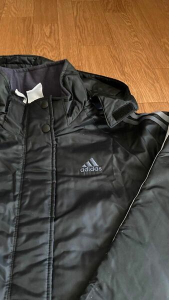 adidas ブラック ナイロンジャケット