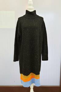  beautiful goods *Paul Smith* knitted One-piece M size long height black tunic sweater paul (pole) * Smith 