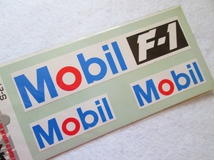 絶版品 Mobil 当時物 【Mobil・F-1 フューエルステッカーSET】 未開封保管新品